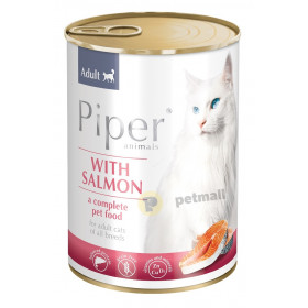Пълноценна консервирана храна за котки Piper® Cat Salmon БЕЗ ЗЪРНО, със сьомга, 400 гр.